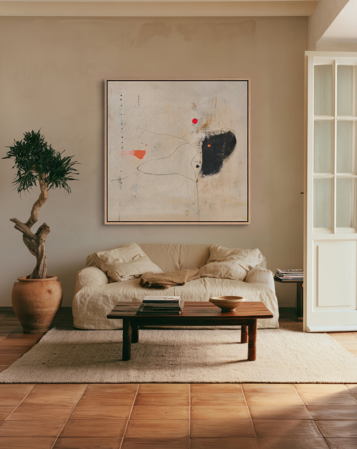 Quiet Form, Japandi Abstract Canvas Print
