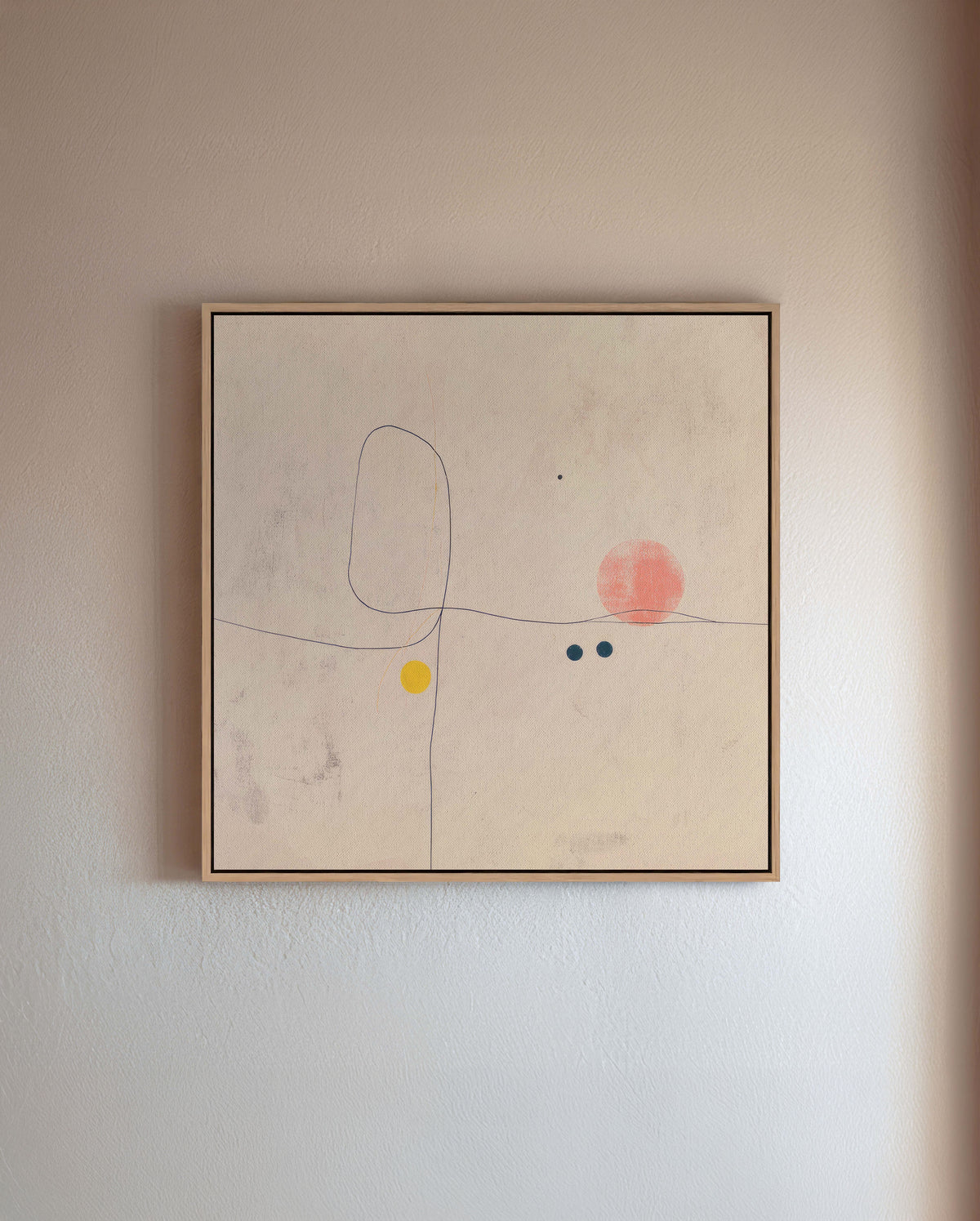 Low Sun, Japandi Abstract Canvas Print