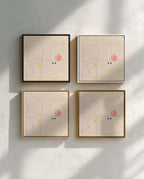 Low Sun, Japandi Abstract Canvas Print