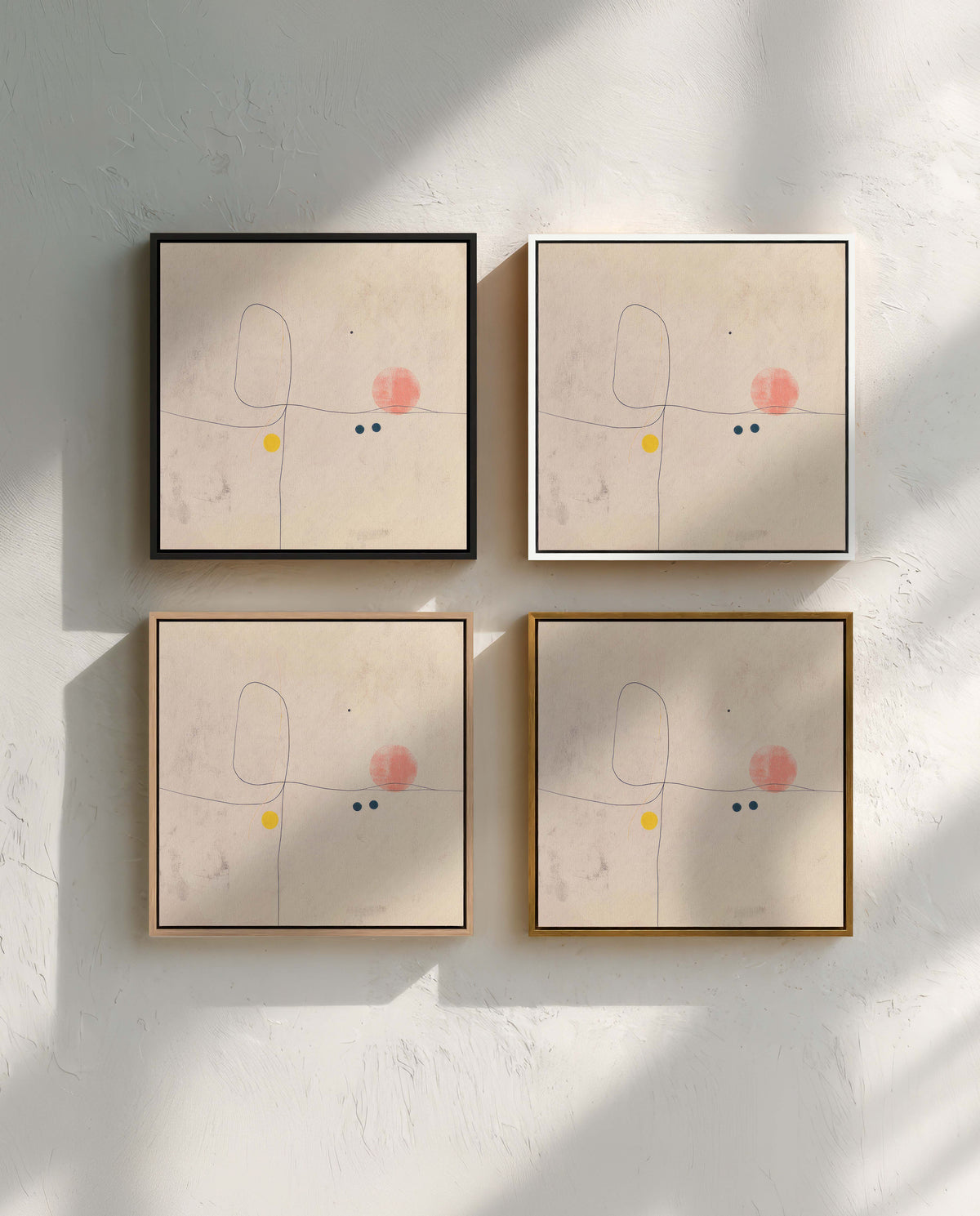 Low Sun, Japandi Abstract Canvas Print