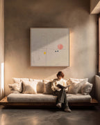 Low Sun, Japandi Abstract Canvas Print